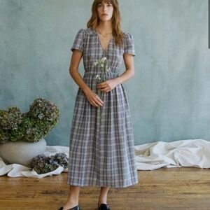 Christy Dawn the Dawn dress in Hunter Azure plaid, large